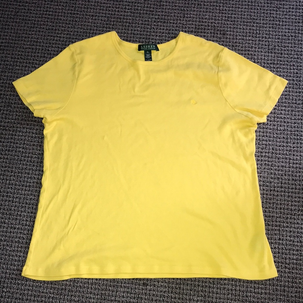 Lauren Ralph Lauren Sunny Yellow Short Sleeve Crewneck Tee